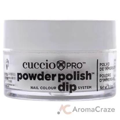 Picture of Pro Powder Polish Nail Colour Dip System - White With Silver Mica by Cuccio Colour for Women - 0.5 oz Nail Powder
