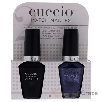 Picture of Match Makers Set - Purple Rain In Spain by Cuccio Colour for Women - 2 Pc 0.44oz Veneer Soak Of Gel Nail Polish, 0.43oz Colour Nail Polish
