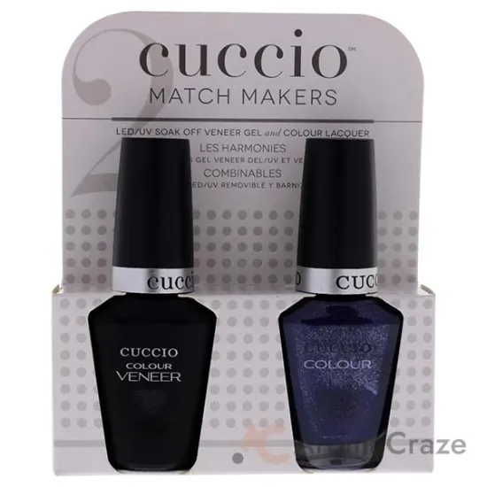 Picture of Match Makers Set - Purple Rain In Spain by Cuccio Colour for Women - 2 Pc 0.44oz Veneer Soak Of Gel Nail Polish, 0.43oz Colour Nail Polish