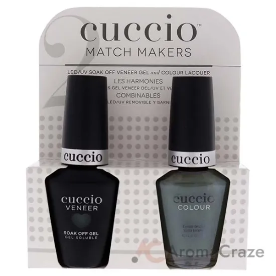 Picture of Match Makers Set - Dubai Me An Island by Cuccio Colour for Women - 2 Pc 0.44oz Veneer Soak Of Gel Nail Polish, 0.43oz Colour Nail Polish