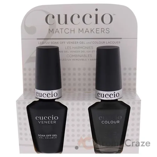 Picture of Match Makers Set - Glassgow Nights by Cuccio Colour for Women - 2 Pc 0.44oz Veneer Soak Of Gel Nail Polish, 0.43oz Colour Nail Polish