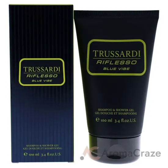 Picture of Riflesso Blue Vibe by Trussardi for Men - 3.4 oz Shampoo and Shower Gel