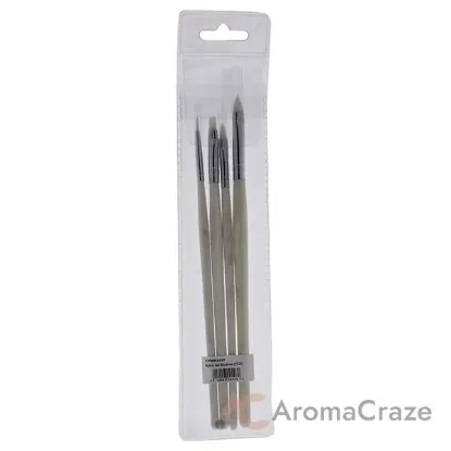 Picture of Nylon Nail Gel Brush Set - 1222 by Cuccio Pro for Women - 4 Pc Nail Brush - 4 Round, Nail Brush - 4 Flat, Nail Brush - 6 Round, Nail Brush - 1 Design