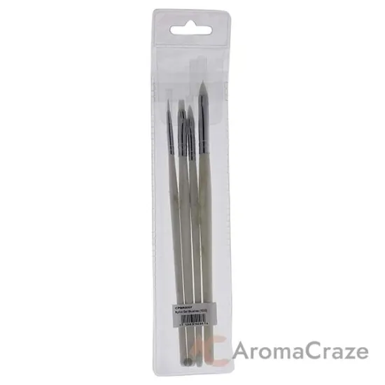 Picture of Nylon Nail Gel Brush Set - 1222 by Cuccio Pro for Women - 4 Pc Nail Brush - 4 Round, Nail Brush - 4 Flat, Nail Brush - 6 Round, Nail Brush - 1 Design