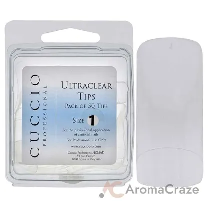 Picture of Ultraclear Tips - 1 by Cuccio Pro for Women - 50 Pc Acrylic Nails