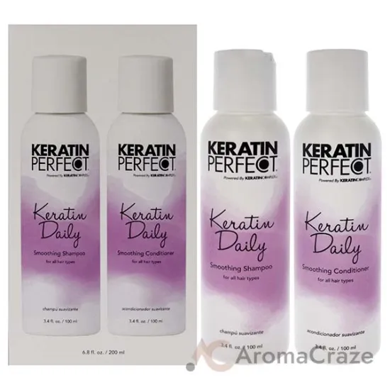 Picture of Keratin Daily Duo by Keratin Perfect for Unisex - 2 Pc 3.4oz Shampoo, 3.4oz Conditioner