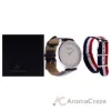 Picture of AO-101 Silver-Black Leather Strap Watch by Andreas Osten for Unisex - 1 Pc Watch