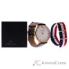 Picture of AO-102 Gold-Black Leather Strap Watch by Andreas Osten for Unisex - 1 Pc Watch