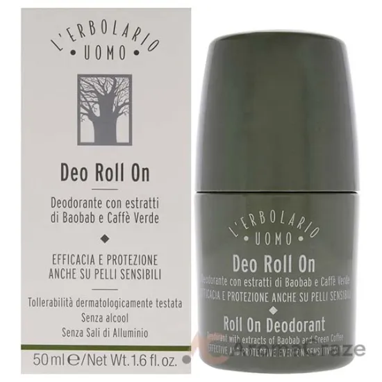 Picture of Uomo Roll On Deodorant by LErbolario for Men - 1.6 oz Deodorant Roll-On