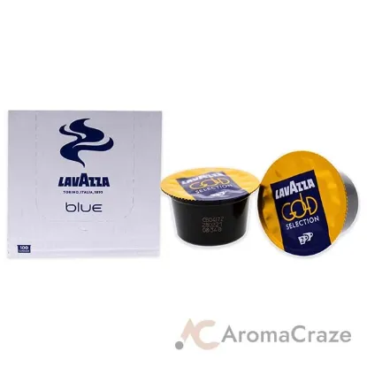 Picture of Blue Gold Selection 2 Roast Ground Coffee Pods by Lavazza for Unisex - 100 Pods Coffee
