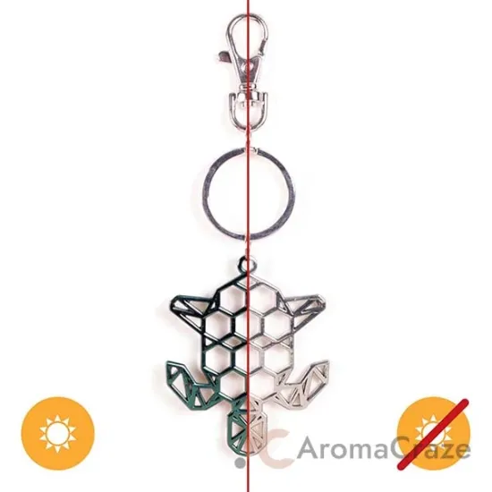 Picture of Color-Changing Key Chain Metal Turtle - Green by DelSol for Women - 1 Pc Keychain