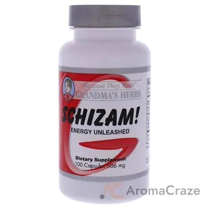 Picture of Schizam Energy Unleashed Capsules by Grandmas Herbs for Unisex - 100 Count Dietary Supplement