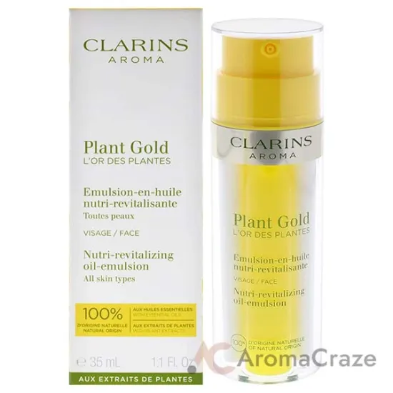 Picture of Plant Gold Nutri-Revitalizing Oil-Emulsion by Clarins for Unisex - 1.1 oz Emulsion