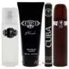 Picture of Cuba Black by Cuba for Men - 4 Pc Gift Set 3.3oz EDT Spray, 1.7oz EDT Spray, 3.3oz After Shave, 6.7oz Shower Gel
