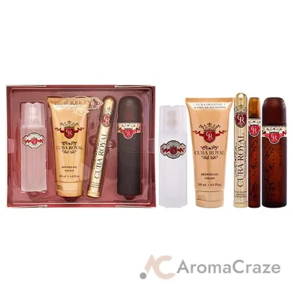 Picture of Cuba Royal by Cuba for Men - 4 Pc Gift Set 3.3oz EDT Spray, 1.17oz EDT Spray, 3.3oz After Shave, 6.7oz Shower Gel