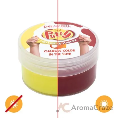 Picture of Color-Changing Sol Putty - Yellow to Red by DelSol for Unisex - 1 Pc Putty