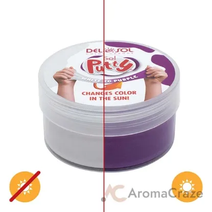 Picture of Color-Changing Sol Putty - White to Purple by DelSol for Unisex - 1 Pc Putty
