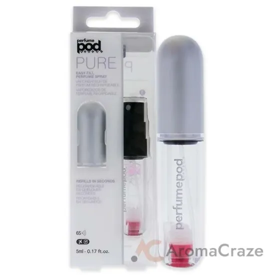 Picture of Perfume Pod Pure - Silver by Travalo for Unisex - 0.17 oz Refillable Spray (Empty)