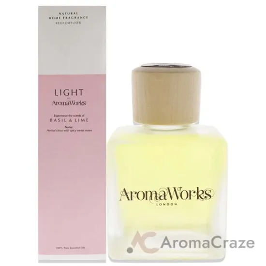 Picture of Light Reed Diffuser - Basil and Lime by Aromaworks for Unisex - 3.4 oz Reed Diffuser