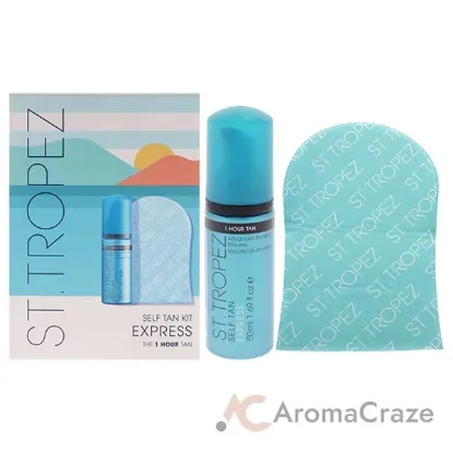 Picture of Self Tan Express Kit by St. Tropez for Unisex - 2 Pc 1.69oz Advance Bronzing Mousse, Velvet Luxe Applicator Mitt