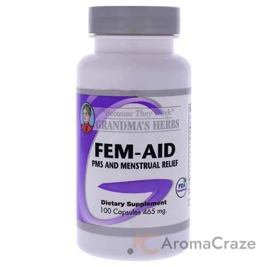 Picture of Fem-Aid Capsules by Grandmas Herbs for Women - 100 Count Dietary Supplement