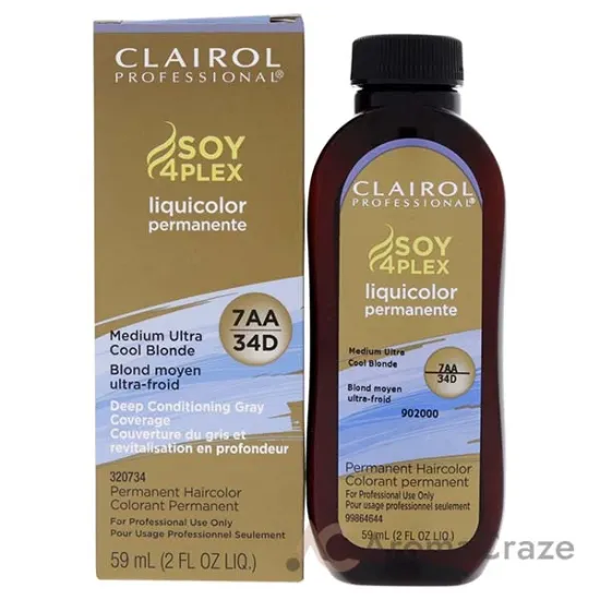 Picture of Soy 4 Plex Liquicolor Permanent Hair Color - 34D Medium Ultra Cool Blonde by Clairol for Unisex - 2 oz Hair Color