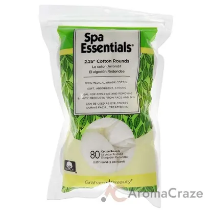 Picture of Cotton Rounds - 2.25 by Spa Essentials for Women - 80 Count Cotton Pads