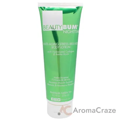 Picture of BeautyBum NightTime Anti-Aging Stress Release Body Lotion - Tranquil Green Tea by BeautyFit for Women - 8 oz Body Lotion