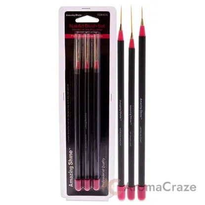 Picture of Amazing Shine Professional 3 Piece Nail Art Brush Set by Amazing Shine for Women - 3 Pc Nail Art