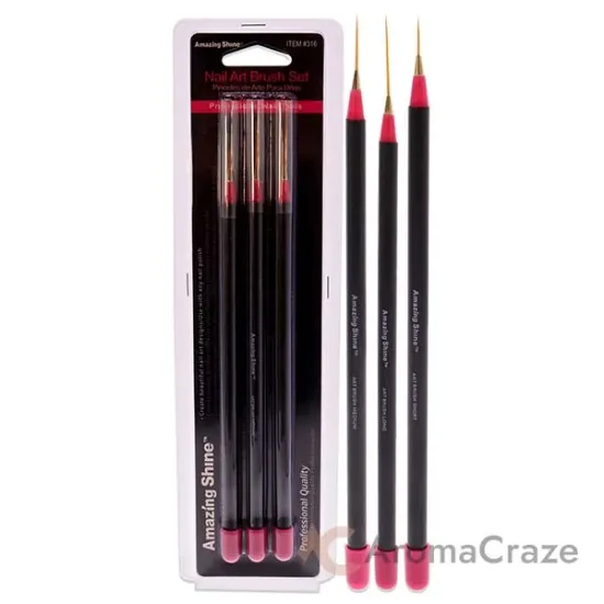 Picture of Amazing Shine Professional 3 Piece Nail Art Brush Set by Amazing Shine for Women - 3 Pc Nail Art