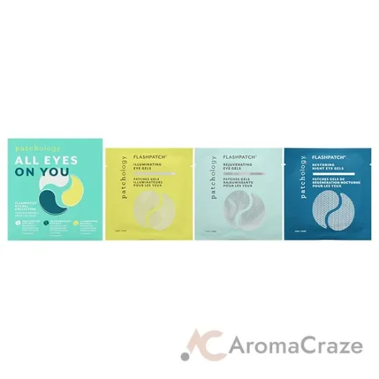 Picture of All Eyes On You Flashpatch Eye Gels Collection by Patchology for Unisex - 6 Pair 2 Pair Eye Gels - Rejuvenating, 2 Pair Eye Gels - Restoring Night, 2 Pair Eye Gels - Illuminating