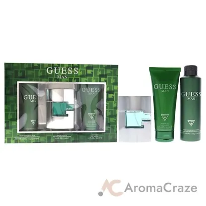 Picture of Guess Man by Guess for Men - 3 Pc Gift Set 2.5oz EDT Spray, 6oz Deodorizing Body Spray, 6.7oz Shower Gel