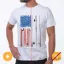 Picture of Men Classic Crew Tee - American Fly-White by DelSol for Men - 1 Pc T-Shirt (2XL)