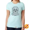 Picture of Day of the Dead T-Shirt - Ice Blue by Delsol for Unisex - 1 Pc T-Shirt (Medium)