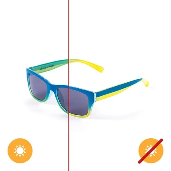 Picture of Kids Solize Hello Summer - Blue and Yellow to Green by DelSol for Kids - 1 Pc Sunglasses