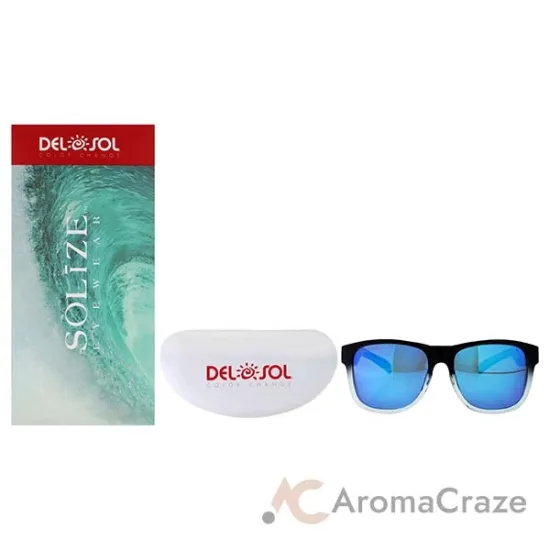 Picture of Solize Into the Sun - Black and Clear to Blue by DelSol for Unisex - 1 Pc Sunglasses