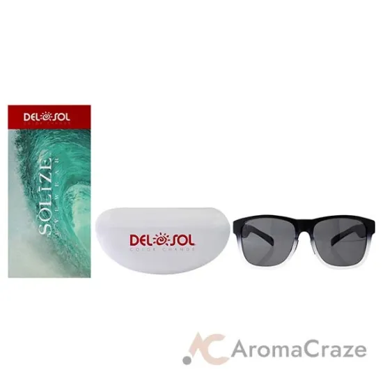 Picture of Solize Nowhere to Run - Black and Clear to Ebony by DelSol for Unisex - 1 Pc Sunglasses