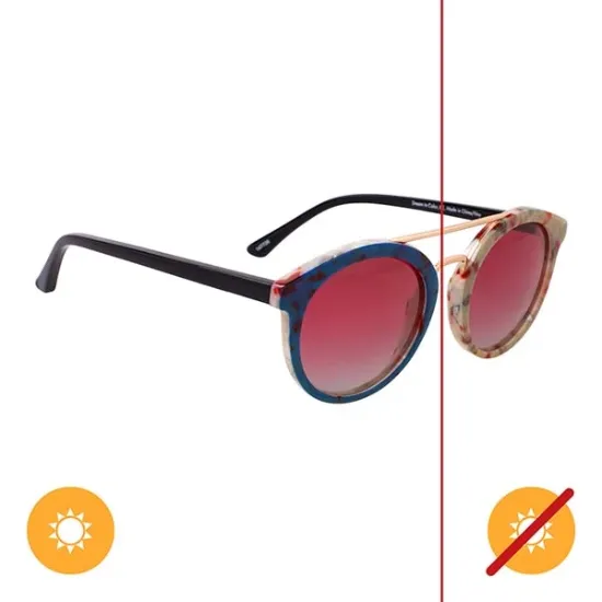 Picture of Solize Dream in Color - Green to Navy by DelSol for Unisex - 1 Pc Sunglasses