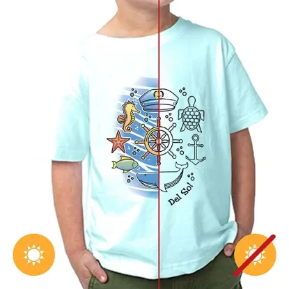 Picture of Kids Crew Tee - Sea Adventure by DelSol for Kids - 1 Pc T-Shirt (4T)