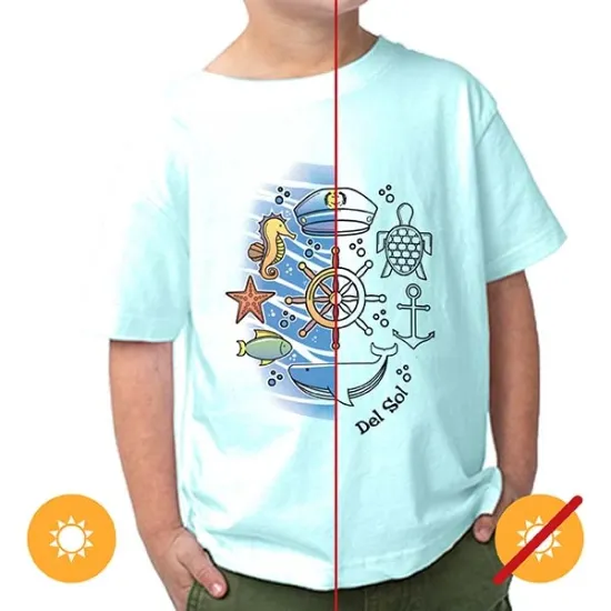 Picture of Kids Crew Tee - Sea Adventure by DelSol for Kids - 1 Pc T-Shirt (5-6T)