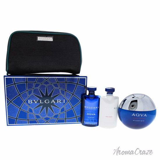 Aqva Atlantique by Bvlgari for Men - 4 Pc Gift Set 3.4oz EDT