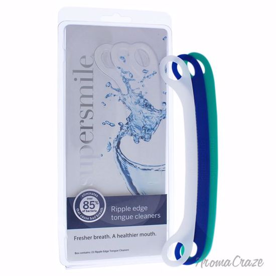 Ripple Edge Tongue Cleaner by Supersmile for Unisex - 3 Pc C