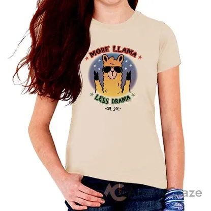 Picture of Kids Crew Tee - More Llama by DelSol for Kids - 1 Pc T-Shirt (YXL)