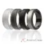 Picture of Silicone Wedding Ring - Step Edge Style Set by ROQ for Men - 4 x 9 mm Beveled Metalic Platinum, Black, Grey, Silver