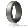 Picture of Silicone Wedding Ring - Step Edge Style - Platinum by ROQ for Men - 13 mm Ring