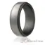 Picture of Silicone Wedding Ring - Step Edge Style - Platinum by ROQ for Men - 13 mm Ring