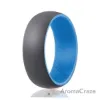 Picture of Silicone Wedding Ring - Duo Collection Dome Style - Light Blue-Grey by ROQ for Men - 16 mm Ring