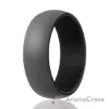 Picture of Silicone Wedding Ring - Duo Collection Dome Style - Black-Grey by ROQ for Men - 11 mm Ring