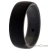 Picture of Silicone Wedding Ring - Duo Collection Dome Style - Grey-Black by ROQ for Men - 15 mm Ring