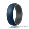 Picture of Silicone Wedding Ring - Duo Collection Dome Style - Grey-Blue by ROQ for Men - 8 mm Ring